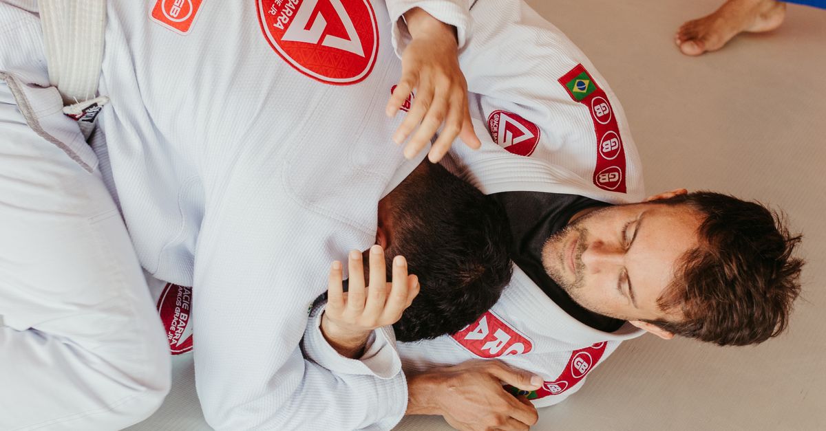Jiu-jitsu athletes training on the mats